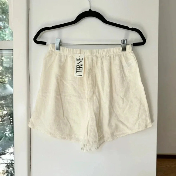 NWT Eterne Dylan Boxer Shorts Cotton Lightweight in Ivory White Medium - Picture 7 of 12